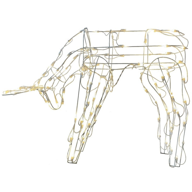 Santas Forest 368873D Feeding Deer with LED, 12 in W, PVC/Metal, Mini String LED Bulb