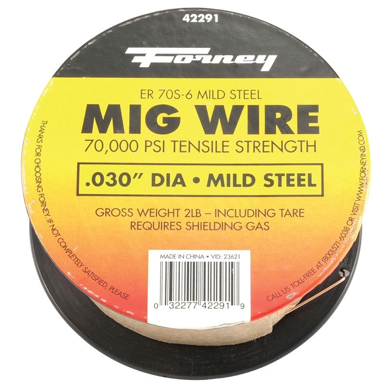 Forney 42291 MIG Welding Wire, 0.03 in Dia, 70,000 psi Tensile Strength