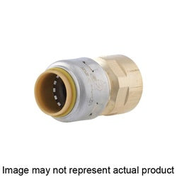 SharkBite Max UR094A Adapter, 1 in, Push-to-Connect x FNPT, Brass/Stainless Steel, 400 psi Pressure