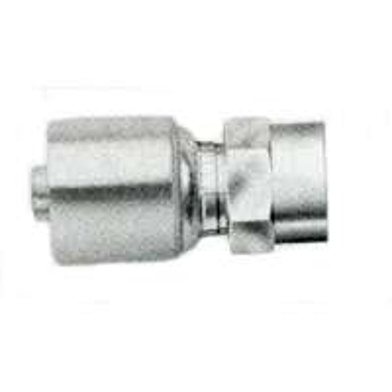 Gates MegaCrimp G25110-0808 Hose Coupling, 1/2 x 1/2 in Dia, 2.63 in, 1/2-14, Crimp x NPTF, Straight Angle, Steel, Zinc