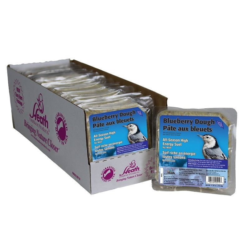 Heath DD-19 Suet Cake, All-Season, Blueberry Dough, 11.25 oz (Pack of 12)