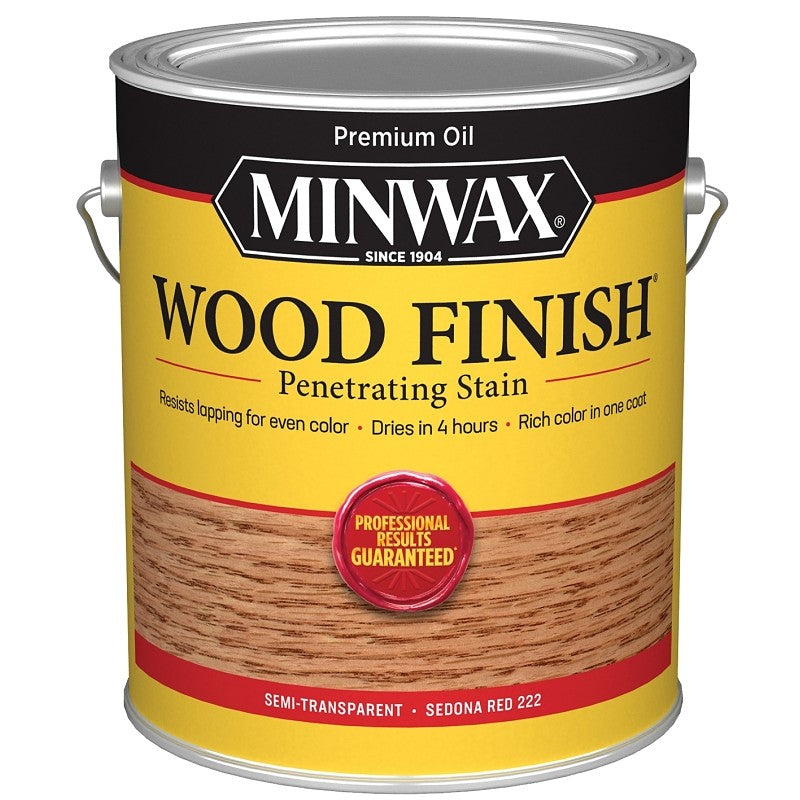 Minwax Wood Finish 710860000 Wood Stain, Sedona Red, Liquid, 1 gal, Can (Pack of 2)