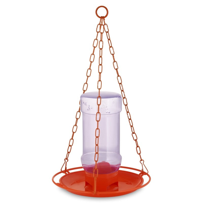 Perky-Pet 253 Jelly Feeder, 32 oz, 3-Port/Perch, Plastic, Orange, Hanging Mounting