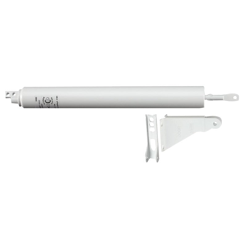 National Hardware V1337 Series N213-249 Door Closer, White, 5/16 in Dia Rod, 11-1/8 in L, Steel, 90 deg Opening