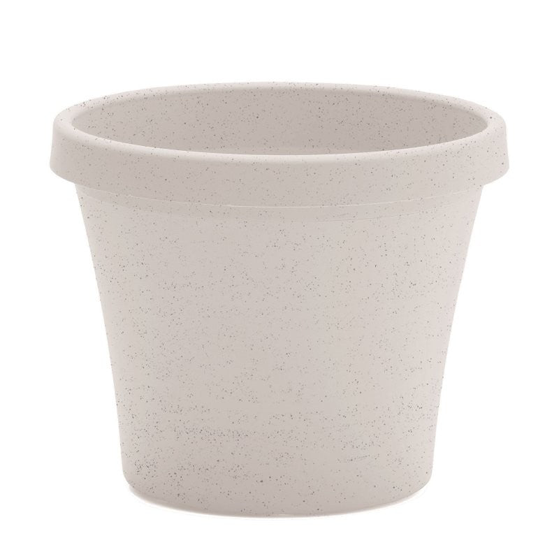 Bloem Terra Series TR0682 Planter, 6-1/2 in Dia, 5-1/2 in H, Round, Plastic, Vanilla Bean (Pack of 20)
