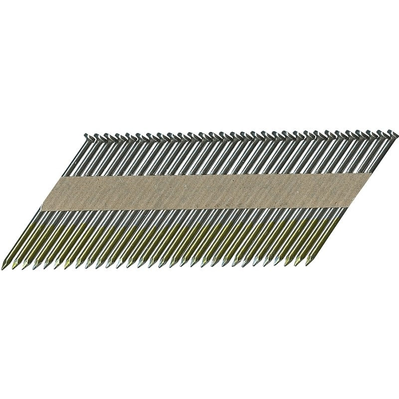 ProFIT 0600270 Series Framing Nail, Paper Tape Collation, 3 in L, 10-1/4 Gauge, Steel, Bright, Round Head, Smooth Shank