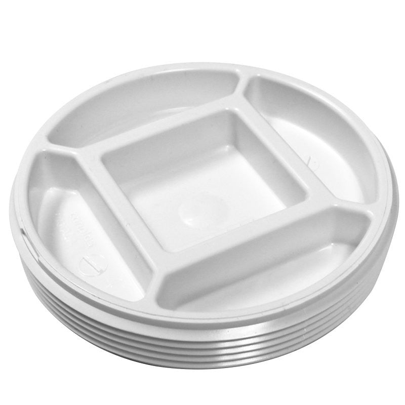 Canplas 193064 Toe Saver Floor Plug, 4 in, MNPT, PVC, White