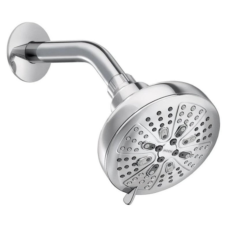 Moen Hydro Energetix 200W0 Showerhead, Round, 1.75 gpm, 1/2 in Connection, IPS, 8-Spray Function, Chrome