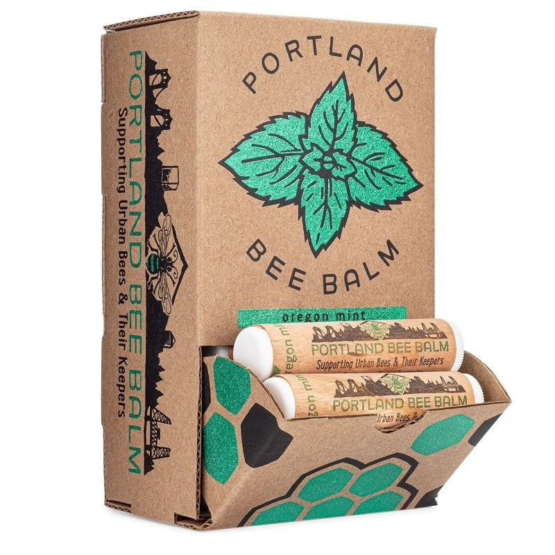 Portland Bee Balm 101 Lip Balm, Oregon Mint, 3/PK (Pack of 24)