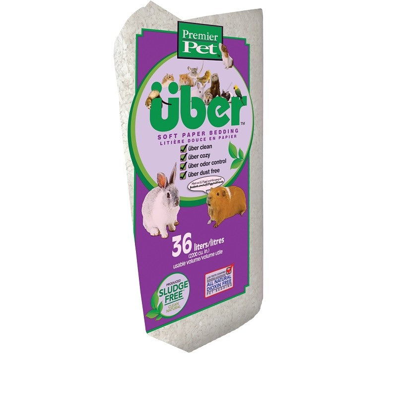 Premier Pet Uber Series 80500PWUB Pet Bedding, White, 36 L (Pack of 6)