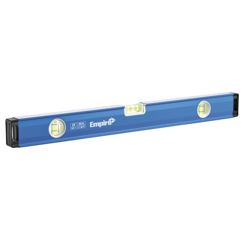 Empire 650 Series 650.24 Compact Box Level, 24 in L, 3-Vial, Aluminum, Blue
