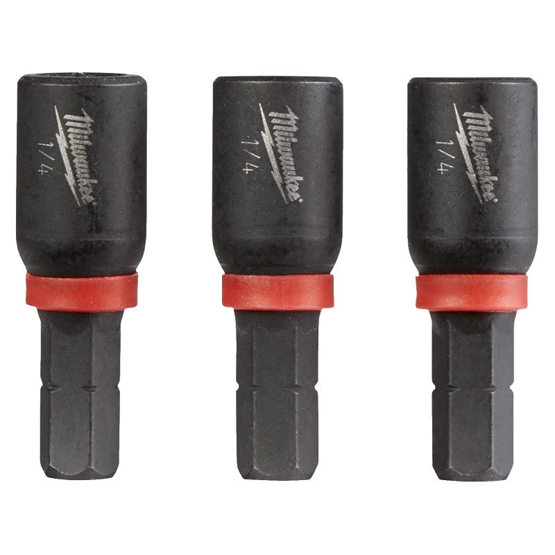 Milwaukee 49-66-4512 Insert Nut Driver, 1/4 in Drive, 1-1/2 in L, 1/4 in L Shank, Hex Shank