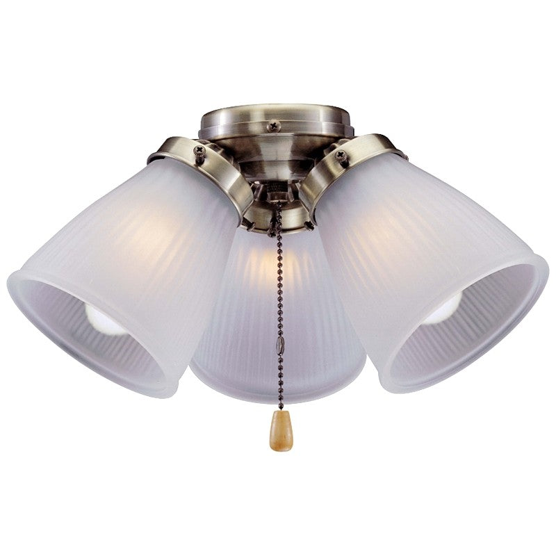 Boston Harbor CF-3FLK-AB Ceiling Fan Light Kit, Frosted Glass, Antique Brass, Antique Brass