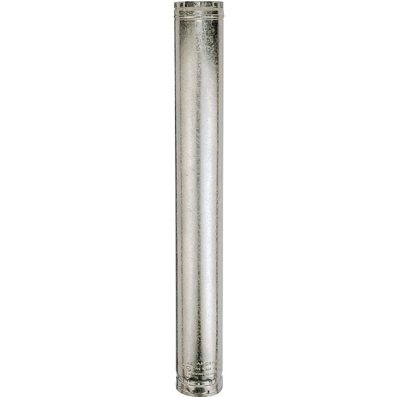 AmeriVent 5E24 Type B Gas Vent Pipe, 5 in OD, 24 in L, Galvanized Steel (Pack of 6)