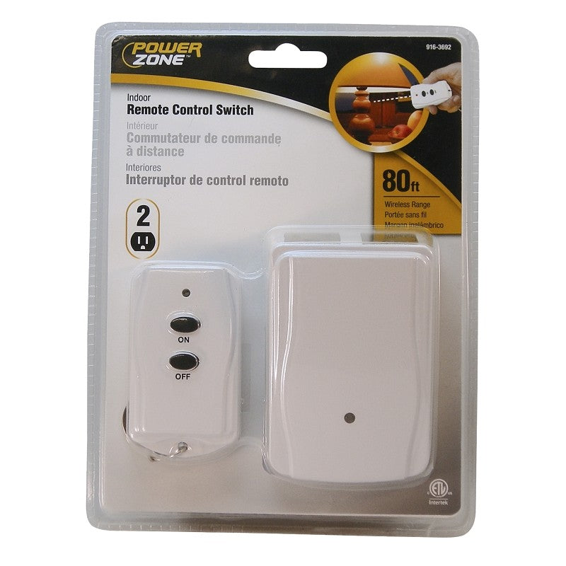 PowerZone TNRC21 Remote Control, 15 A, 125 V, 1875 W, White