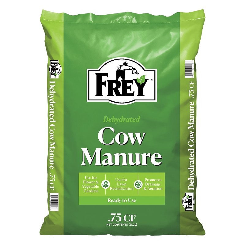 Frey CM3000 Dehydrated Cow Manure, Dark Brown, Earthy Smell, 40 lb Bag