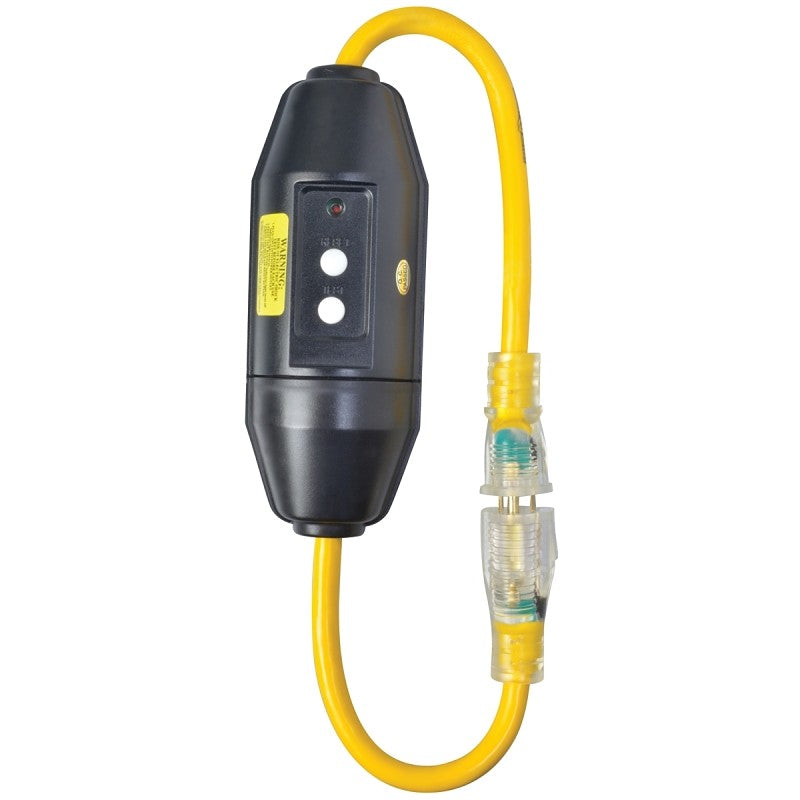 CCI 2817 Extension Cord, 2 ft Cable, 15 A, 125 V, Yellow