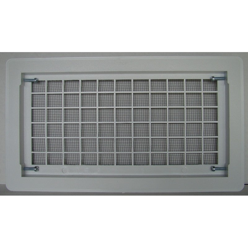 Witten Vent 510WH Foundation Vent, 15-1/4 in W, Polypropylene, White