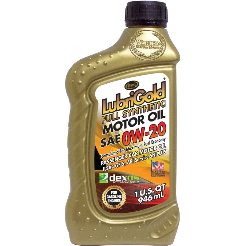 Warren LubriGold dexos1 401400 Motor Oil, 0W-20, 32 oz (Pack of 6)
