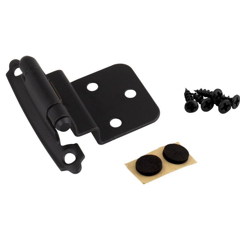KasaWare KFHI-A-MB2 Cabinet Hinge, 3/8 in Inset, Self Close, Matte Black