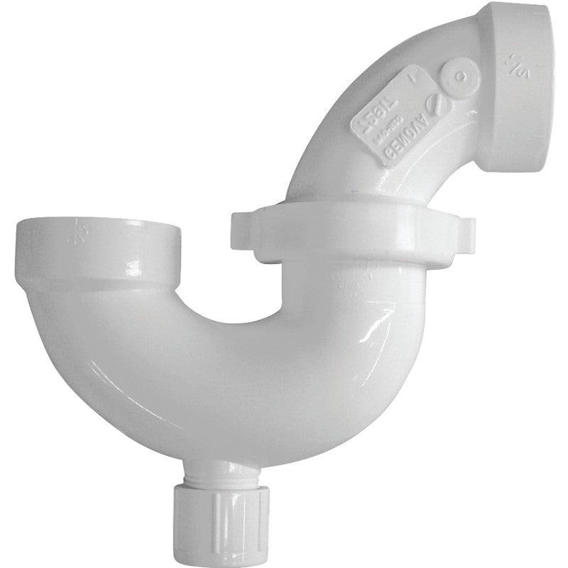 Canplas 193231A P-Trap, 1-1/2 in, Hub, PVC