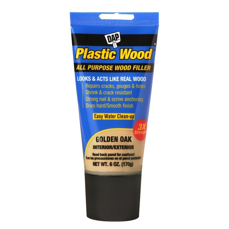 DAP COLORmaxx 7079800582 Wood Filler, Paste, Slight, Golden Oak, 6 oz Tube