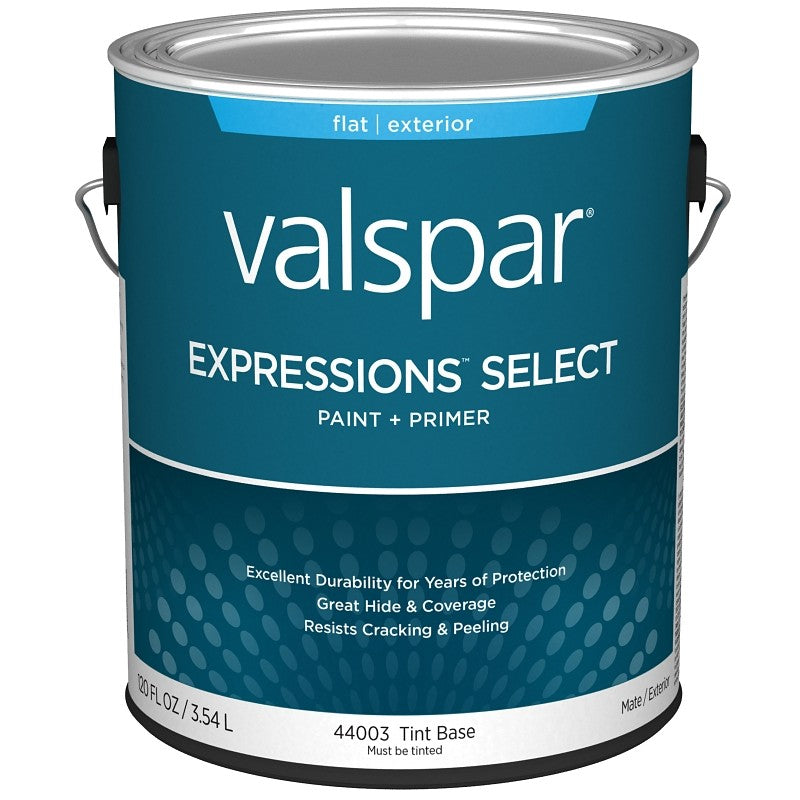 Valspar Expressions Select 4400 028.0044003.007 Latex Paint, Acrylic Base, Flat, Tint Base, 1 gal (Pack of 4)
