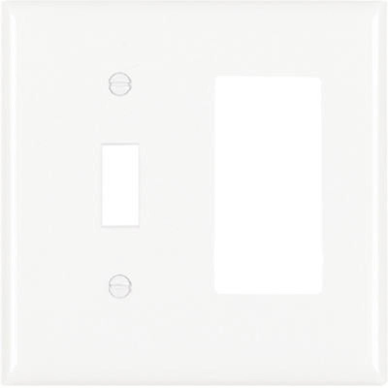 Legrand TradeMaster TP Series TP126-W Wallplate, Decorator, 4.7 in L, 1-Gang, Nylon, White