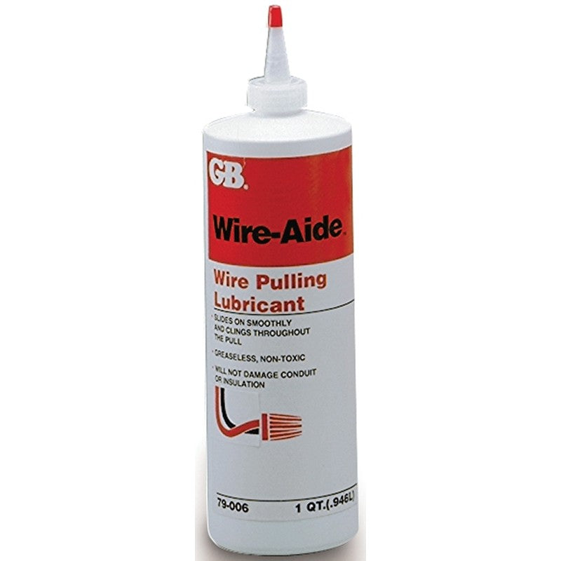 Gardner Bender Wire Aide 79-006N Series Wire Pulling Lubricant, Yellow, 1 qt Bottle, Gel