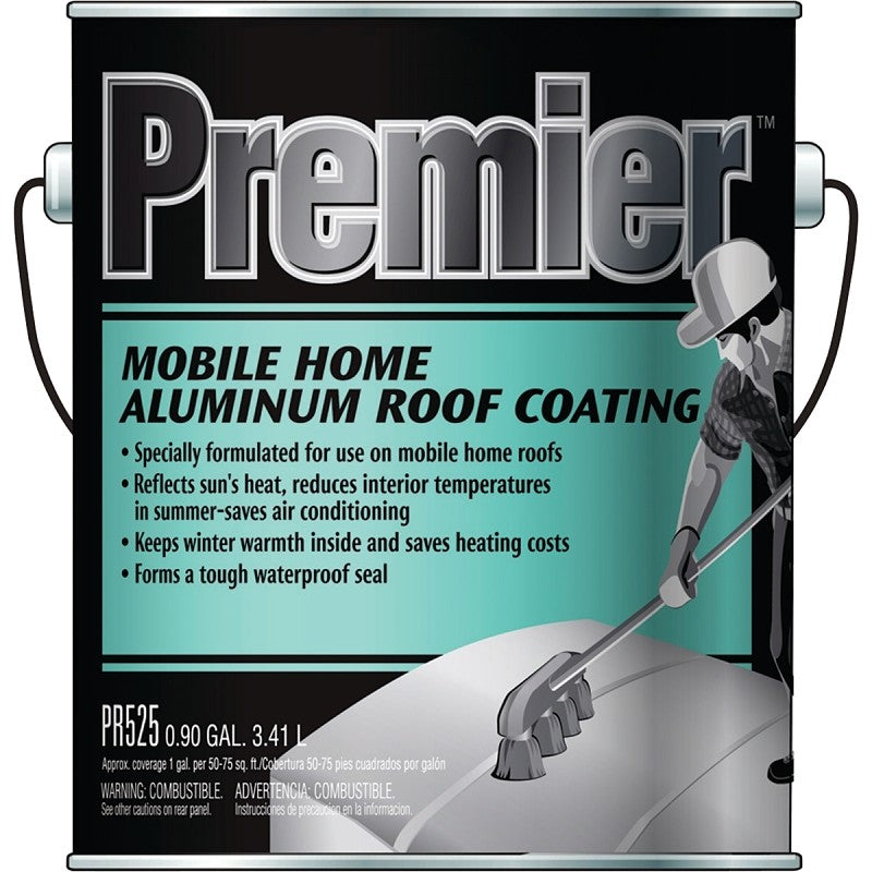 Henry PR525042 Roof Coating, Silver, 3.41 L Can, Liquid (Pack of 4)