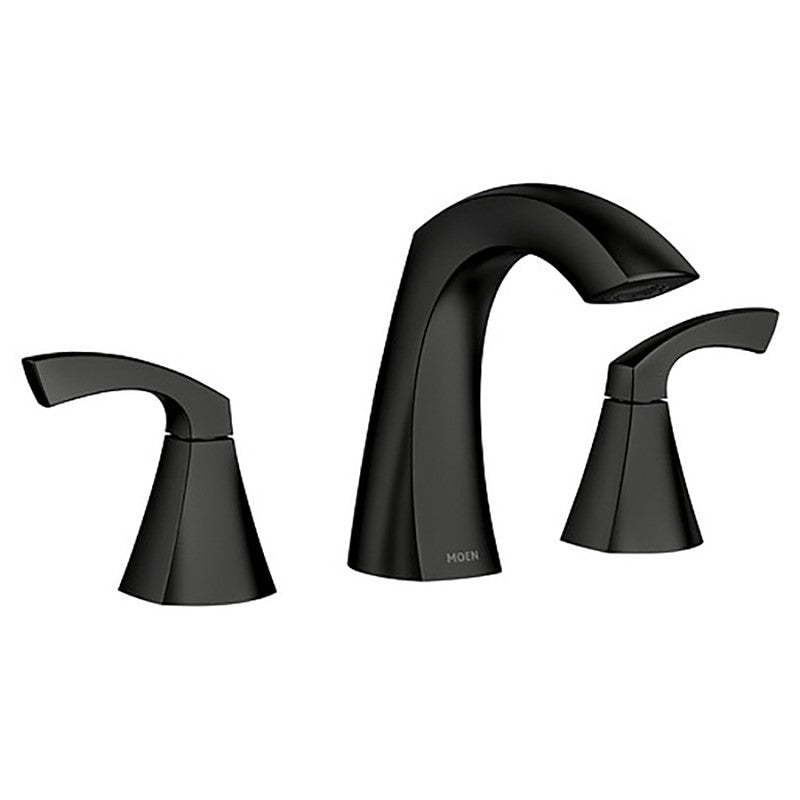 Moen 84504 Series 84504BL Bathroom Faucet, 1.2 gpm, 2-Handle, 3-Faucet Hole, Stainless Steel, Lever Handle