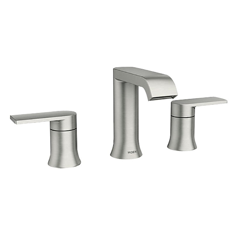 Moen Genta Series 84763SRN Bathroom Faucet, 1.2 gpm, 2-Handle, 3-Faucet Hole, Metal, Spot Resist Brushed Nickel