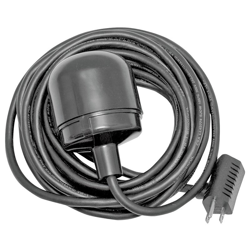 Superior Pump 92000 Float Switch, 10, 90 A, 120 V, 10 ft Cord