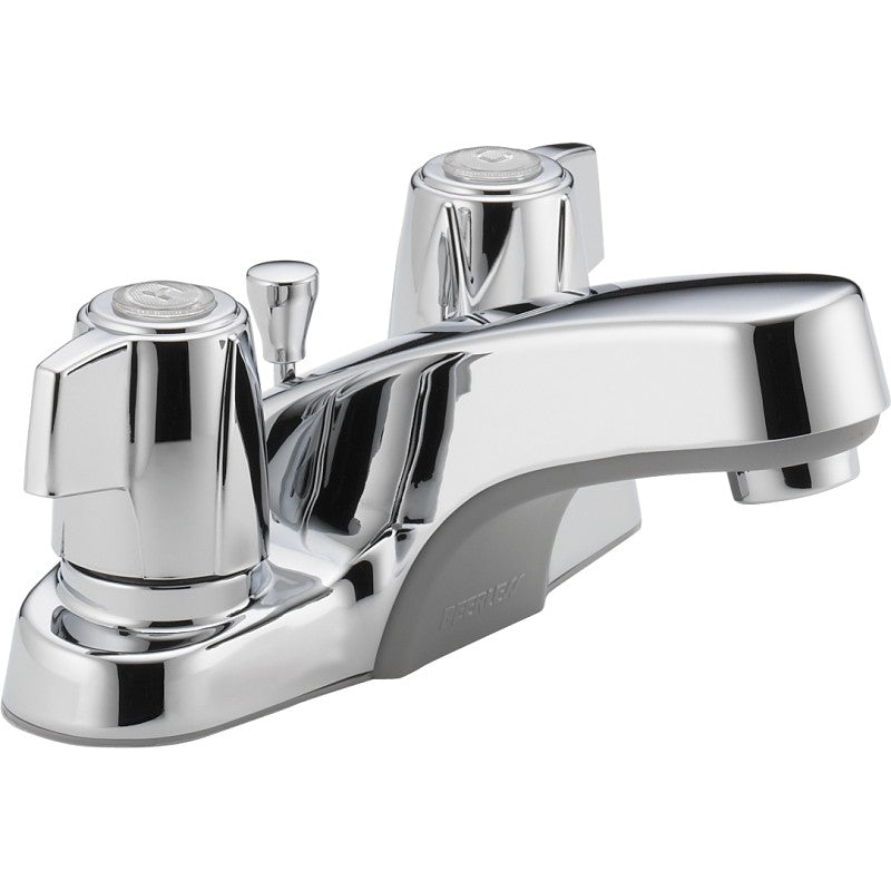 Peerless P246LF Bathroom Faucet, 1.2 gpm, 2-Handle, Metal, Chrome Plated, Lever Handle, Standard Spout