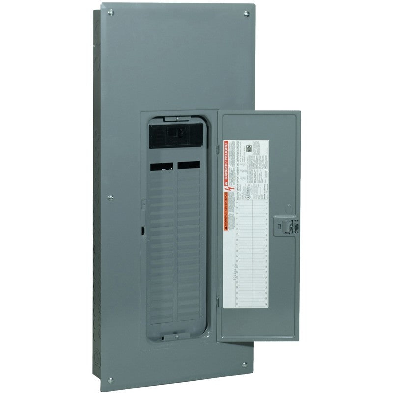 Square D QO142M200PC Load Center, 42 -Pole, 200 A, 42 -Space, NEMA 1 Enclosure, Flush, Surface Mounting, Gray
