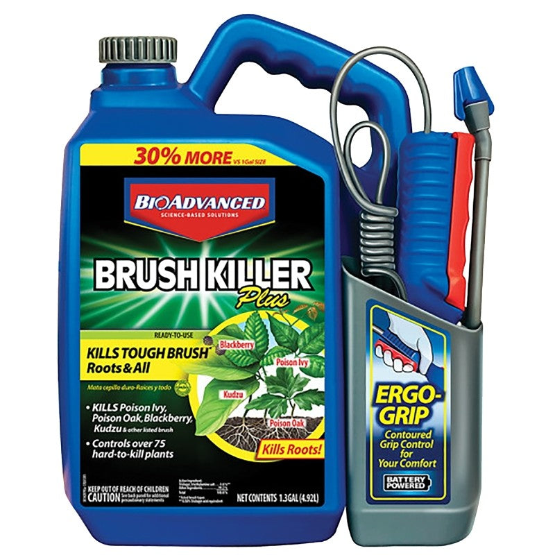 BioAdvanced 704701A Brush Killer, Liquid, Light Yellow, 1.3 gal Bottle