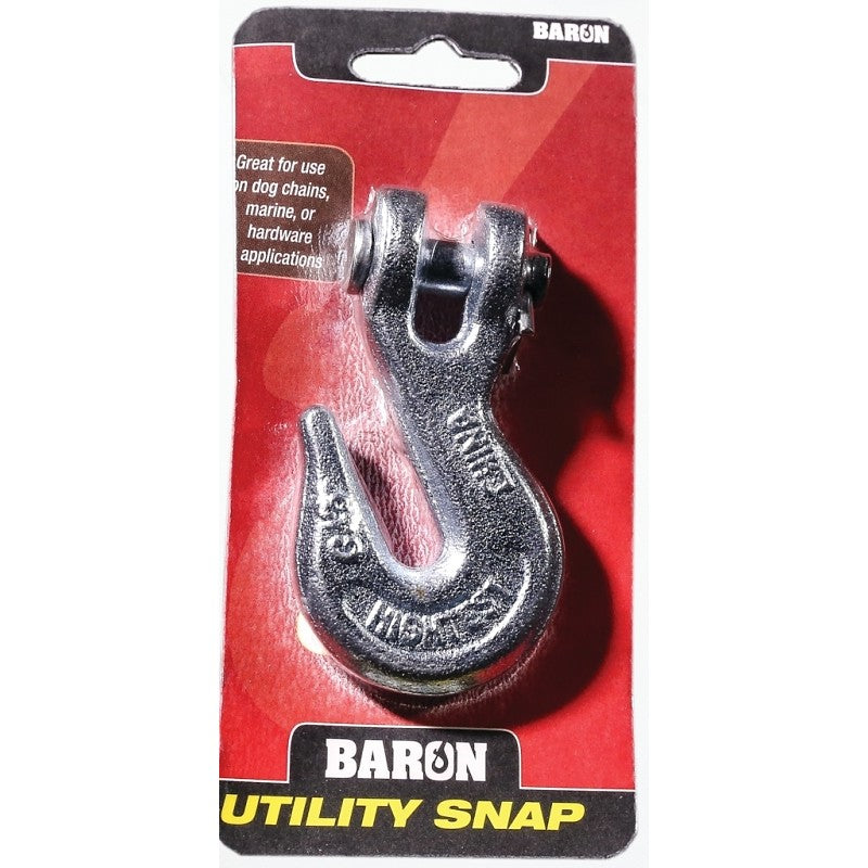 Baron C-330-1/4 Clevis Grab Hook, 2600 lb Working Load, Steel, Electro-Galvanized