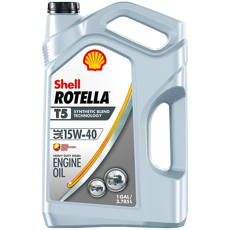 Shell Rotella T5 550045348 Engine Oil, 15W-40, 1 gal Jug (Pack of 3)