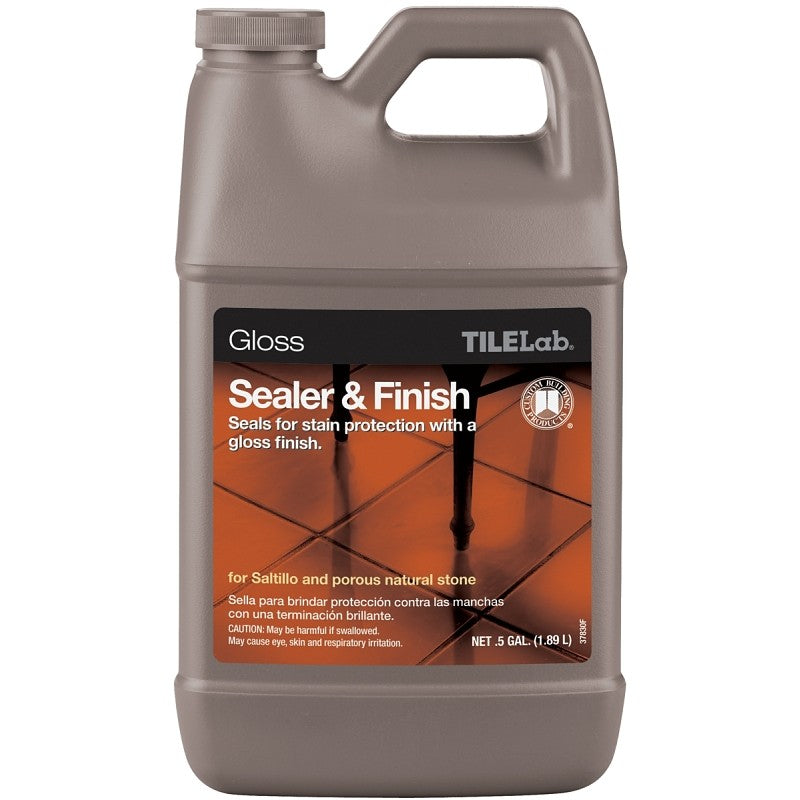 CUSTOM TileLab TLGLSSHG Sealer and Finish, Liquid, Clear, 0.5 gal, Bottle