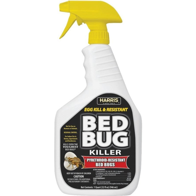 Harris BLKBB-32 Bed Bug Killer, Liquid, Spray Application, 32 oz, Sweet, Clear/White
