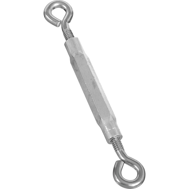 National Hardware 2171BC Series N221-820 Turnbuckle, 65 lb Working Load, #10-24 Thread, Eye, Eye, 5-1/2 in L Take-Up