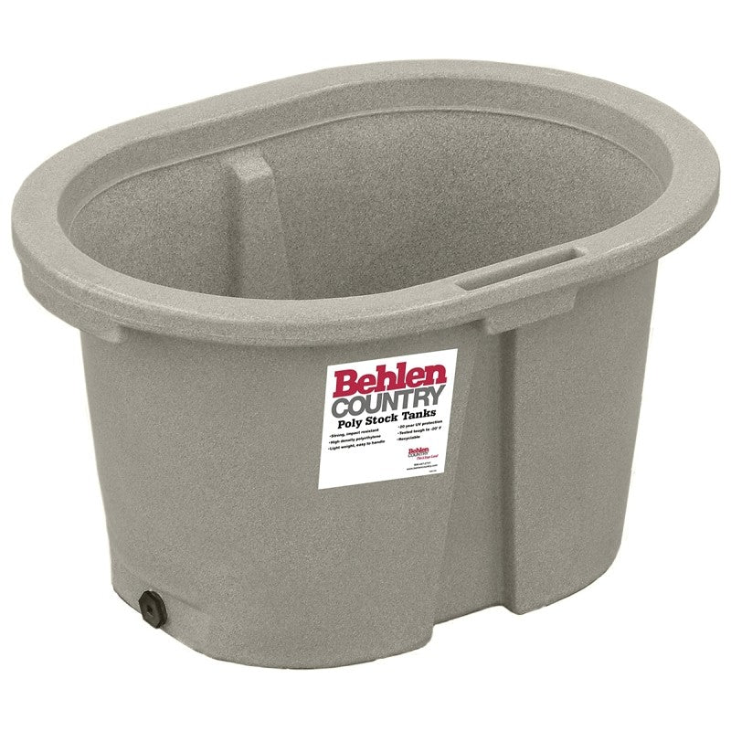 Behlen Country 52112037GT Farm Stock Tank, Round, 65 gal Capacity, Polyurethane, Granite Tan