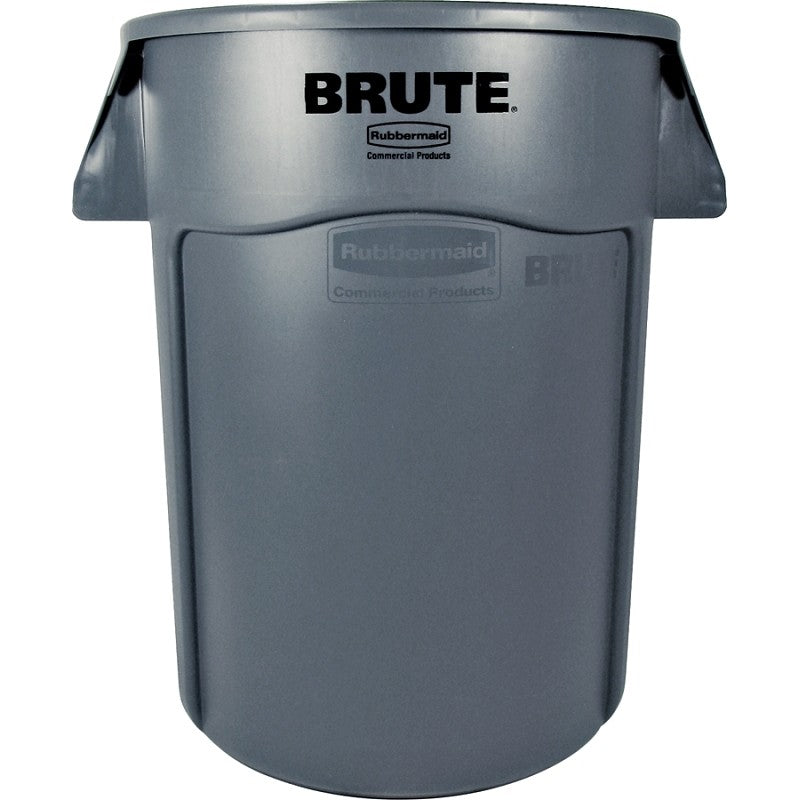 Rubbermaid FG264360GRAY Trash Container, 44 gal Capacity, Polyethylene, Gray, Snap-On Lid Closure