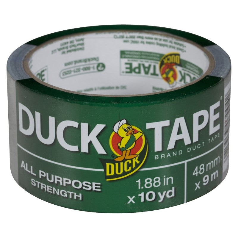 Duck 761288 Duct Tape, Silver, 9 mm Thick, 10 yd L, 1.88 in W