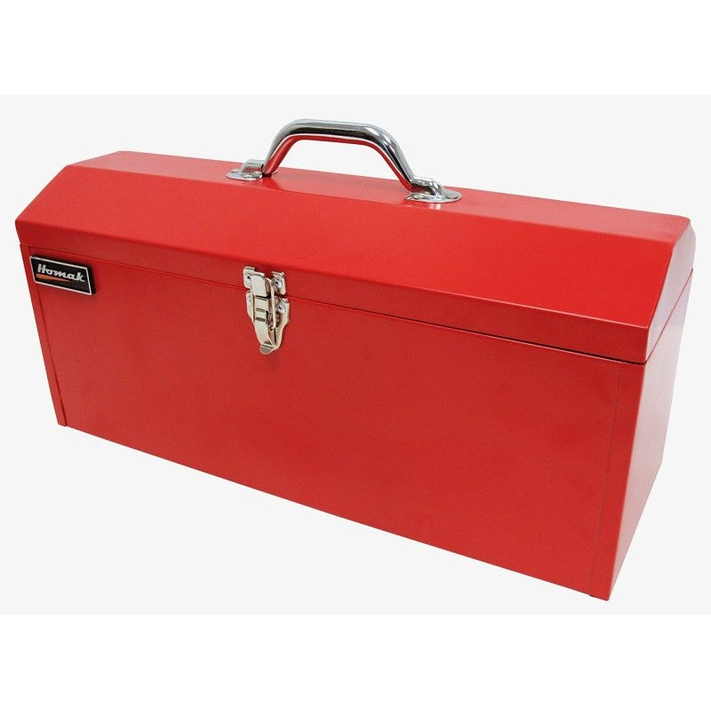 Homak RD00119819 Hip Roof Hand Carry Toolbox, Steel, Fury Red, 7 x 19 x 8-1/2 in Outside