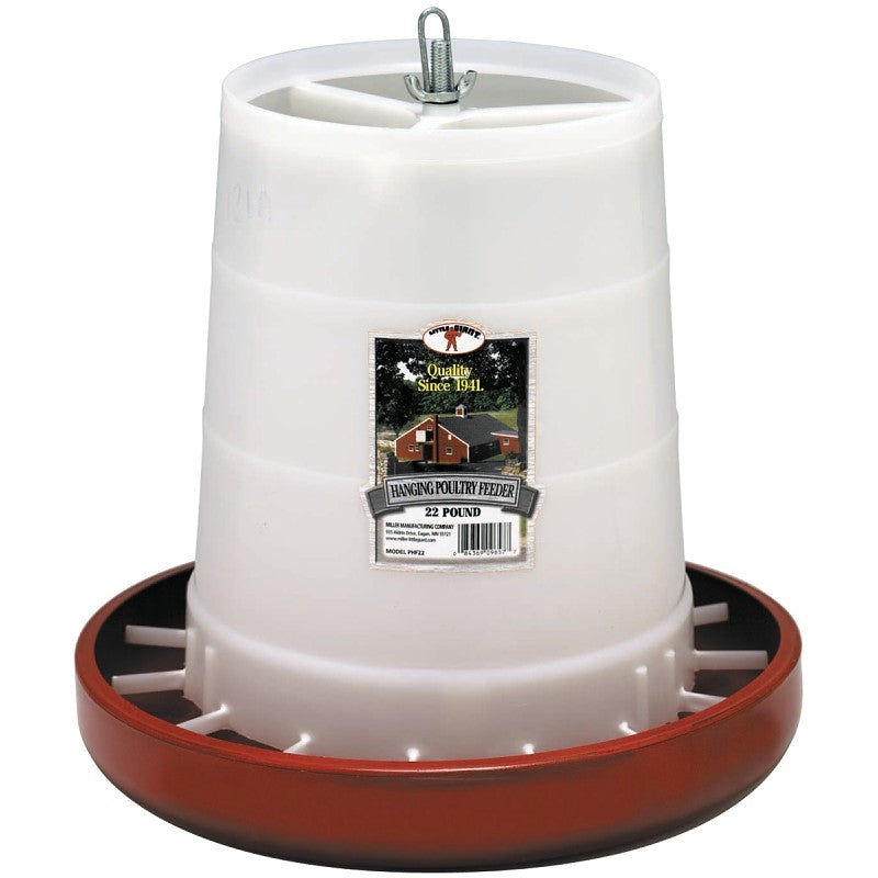 Little Giant PHF22 Poultry Feeder, 22 lb Capacity, Plastic (Pack of 2)