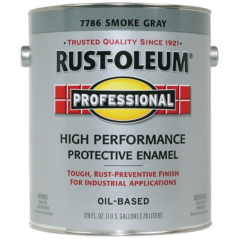 Rust-Oleum 7786402 Enamel Paint, Oil, Gloss, Smoke Gray, 1 gal, Can, 230 to 390 sq-ft/gal Coverage Area