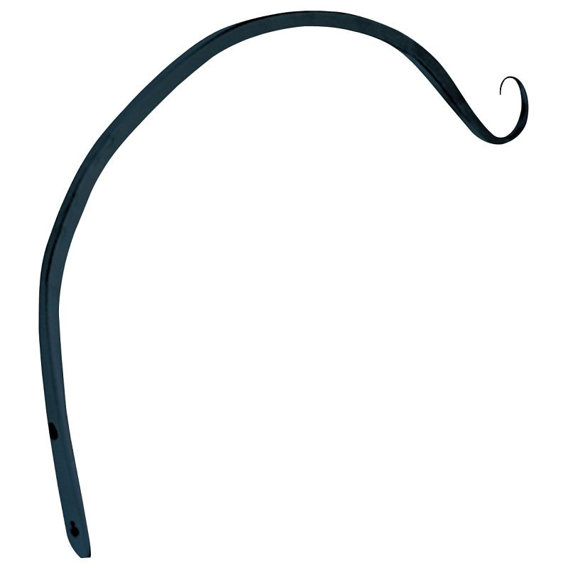 Landscapers Select GF-3041 Hanging Plant Hook, 12 in L, Steel, Black, Powder-Coated, Wall Mount Mounting