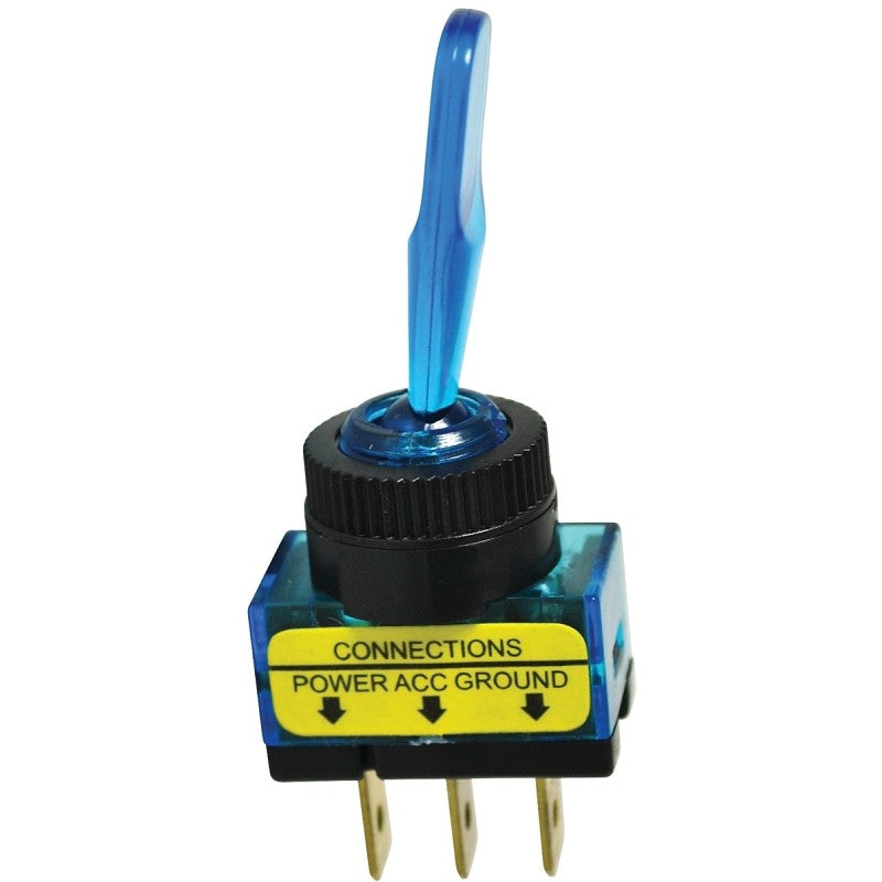 Calterm 40240 Toggle Switch, 20 A, 12 VDC, Screw Terminal, Blue