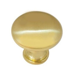 Laurey 54604 Hollow Cabinet Knob, 1.14 in Projection, Steel, Satin Brass